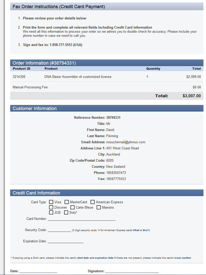 wire transfer payment